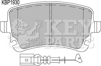 Key Parts KBP1930 - Гальмівні колодки, дискові гальма autozip.com.ua