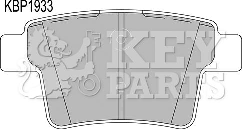 Key Parts KBP1933 - Гальмівні колодки, дискові гальма autozip.com.ua