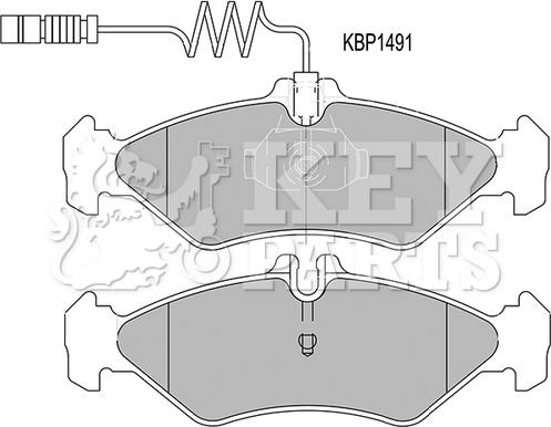 Key Parts KBP1491 - Гальмівні колодки, дискові гальма autozip.com.ua