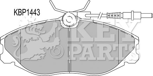 Key Parts KBP1443 - Гальмівні колодки, дискові гальма autozip.com.ua