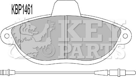 Key Parts KBP1461 - Гальмівні колодки, дискові гальма autozip.com.ua