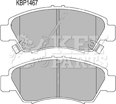 Key Parts KBP1467 - Гальмівні колодки, дискові гальма autozip.com.ua