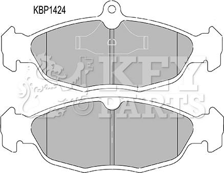 Key Parts KBP1424 - Гальмівні колодки, дискові гальма autozip.com.ua