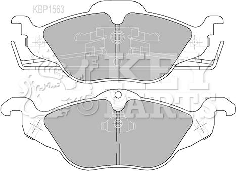 Key Parts KBP1563 - Гальмівні колодки, дискові гальма autozip.com.ua
