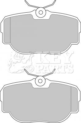 Key Parts KBP1507 - Гальмівні колодки, дискові гальма autozip.com.ua