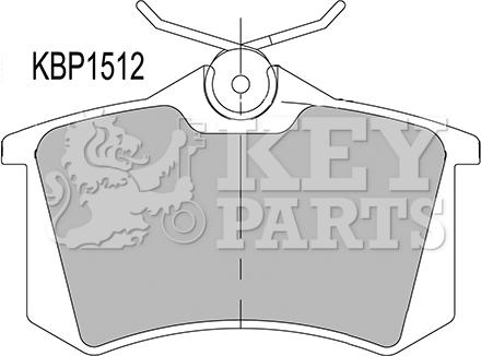 Key Parts KBP1512 - Гальмівні колодки, дискові гальма autozip.com.ua