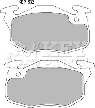 Key Parts KBP1532 - Гальмівні колодки, дискові гальма autozip.com.ua