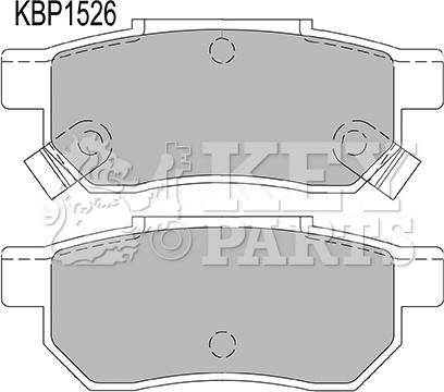 Key Parts KBP1526 - Гальмівні колодки, дискові гальма autozip.com.ua