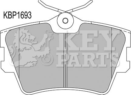 Key Parts KBP1693 - Гальмівні колодки, дискові гальма autozip.com.ua
