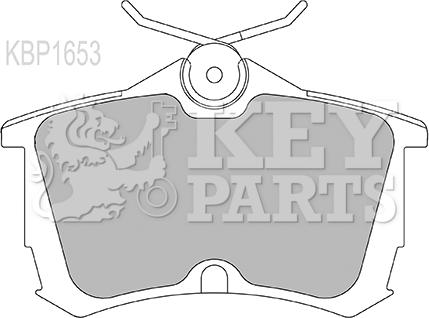 Key Parts KBP1653 - Гальмівні колодки, дискові гальма autozip.com.ua