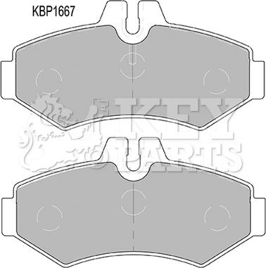 Key Parts KBP1667 - Гальмівні колодки, дискові гальма autozip.com.ua