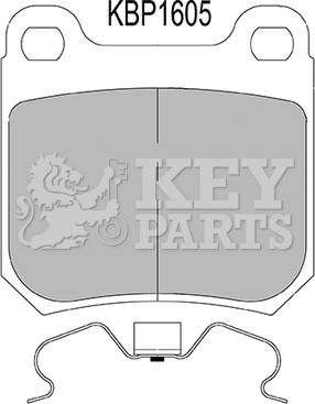 Key Parts KBP1605 - Гальмівні колодки, дискові гальма autozip.com.ua