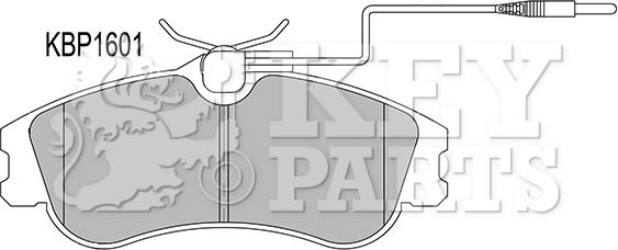 Key Parts KBP1601 - Гальмівні колодки, дискові гальма autozip.com.ua