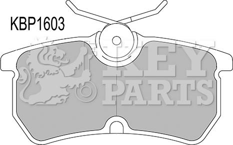 Key Parts KBP1603 - Гальмівні колодки, дискові гальма autozip.com.ua