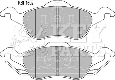 Key Parts KBP1602 - Гальмівні колодки, дискові гальма autozip.com.ua