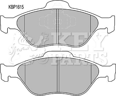 Key Parts KBP1615 - Гальмівні колодки, дискові гальма autozip.com.ua