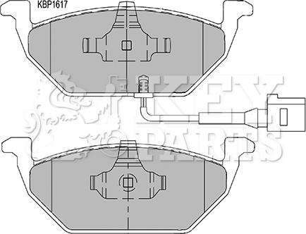 Key Parts KBP1617 - Гальмівні колодки, дискові гальма autozip.com.ua