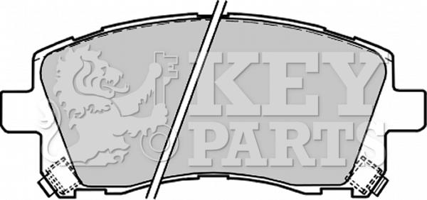 Key Parts KBP1680 - Гальмівні колодки, дискові гальма autozip.com.ua