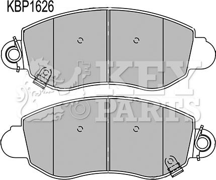 Key Parts KBP1626 - Гальмівні колодки, дискові гальма autozip.com.ua