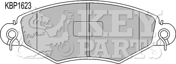 Key Parts KBP1623 - Гальмівні колодки, дискові гальма autozip.com.ua