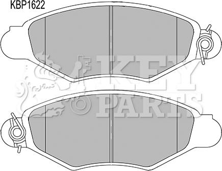 Key Parts KBP1622 - Гальмівні колодки, дискові гальма autozip.com.ua