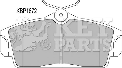 Key Parts KBP1672 - Гальмівні колодки, дискові гальма autozip.com.ua