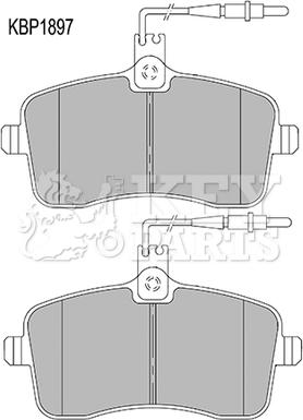 Key Parts KBP1897 - Гальмівні колодки, дискові гальма autozip.com.ua