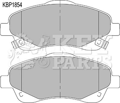 Key Parts KBP1854 - Гальмівні колодки, дискові гальма autozip.com.ua