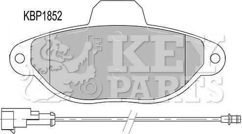 Key Parts KBP1852 - Гальмівні колодки, дискові гальма autozip.com.ua