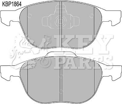 Key Parts KBP1864 - Гальмівні колодки, дискові гальма autozip.com.ua