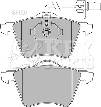 Key Parts KBP1800 - Гальмівні колодки, дискові гальма autozip.com.ua