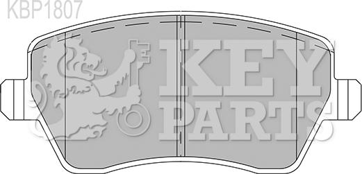 Key Parts KBP1807 - Гальмівні колодки, дискові гальма autozip.com.ua