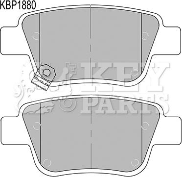 Key Parts KBP1880 - Гальмівні колодки, дискові гальма autozip.com.ua