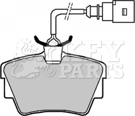 Key Parts KBP1822 - Гальмівні колодки, дискові гальма autozip.com.ua