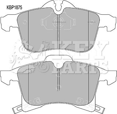 Key Parts KBP1875 - Гальмівні колодки, дискові гальма autozip.com.ua