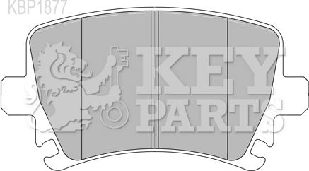 Key Parts KBP1877 - Гальмівні колодки, дискові гальма autozip.com.ua