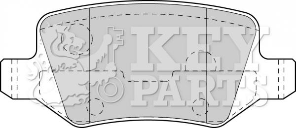 Key Parts KBP1753 - Гальмівні колодки, дискові гальма autozip.com.ua