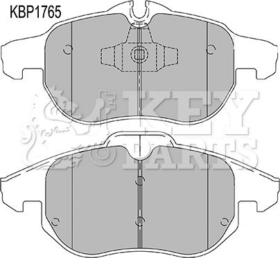 Key Parts KBP1765 - Гальмівні колодки, дискові гальма autozip.com.ua