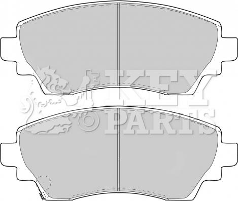 Key Parts KBP1768 - Гальмівні колодки, дискові гальма autozip.com.ua