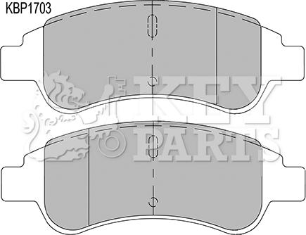Key Parts KBP1703 - Гальмівні колодки, дискові гальма autozip.com.ua