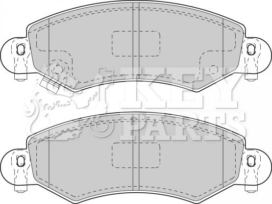 Key Parts KBP1713 - Гальмівні колодки, дискові гальма autozip.com.ua