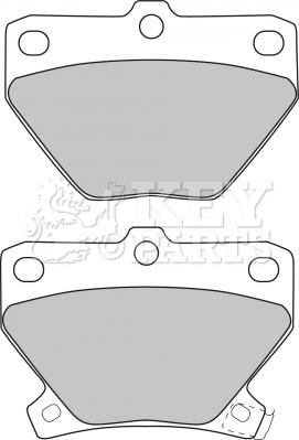 Key Parts KBP1712 - Гальмівні колодки, дискові гальма autozip.com.ua