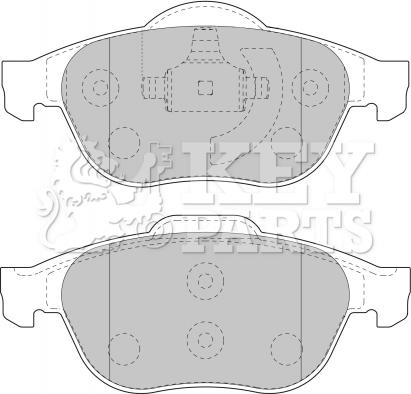 Key Parts KBP1731 - Гальмівні колодки, дискові гальма autozip.com.ua