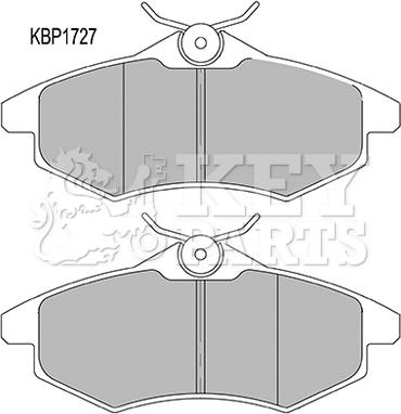 Key Parts KBP1727 - Гальмівні колодки, дискові гальма autozip.com.ua