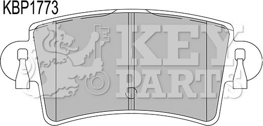 Key Parts KBP1773 - Гальмівні колодки, дискові гальма autozip.com.ua