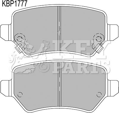 Key Parts KBP1777 - Гальмівні колодки, дискові гальма autozip.com.ua