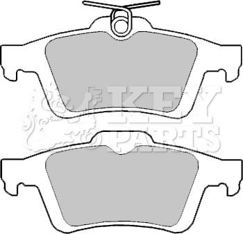 Key Parts KBP2403 - Гальмівні колодки, дискові гальма autozip.com.ua