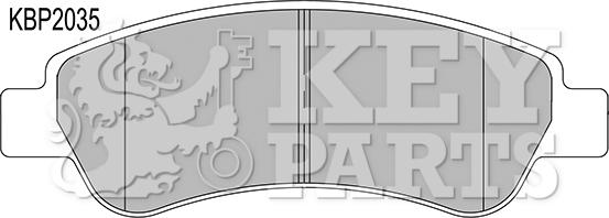 Key Parts KBP2035 - Гальмівні колодки, дискові гальма autozip.com.ua