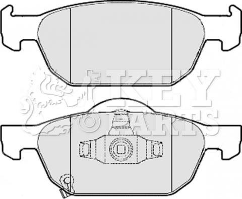 Key Parts KBP2076 - Гальмівні колодки, дискові гальма autozip.com.ua