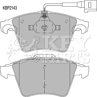 Key Parts KBP2143 - Гальмівні колодки, дискові гальма autozip.com.ua